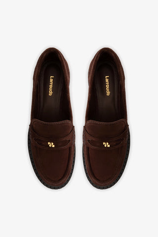 Mocassim Tratorado Suki Camurça Marrom