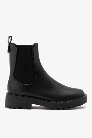 Bota Sancha Couro Preto Boot Larroudé