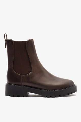 Bota Sancha Couro Marrom Boot Larroudé