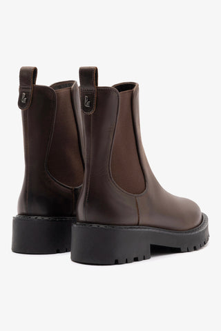 Bota Sancha Couro Marrom Boot Larroudé