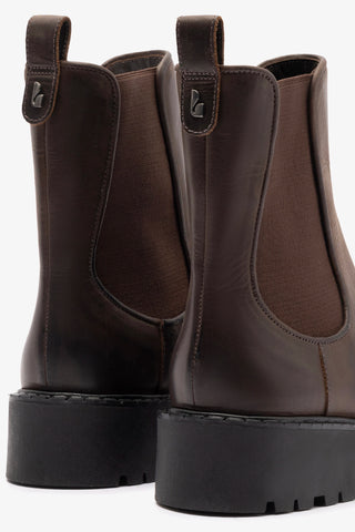 Bota Sancha Couro Marrom Boot Larroudé