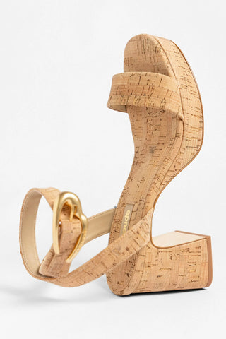 Sandália Plataforma Dolly Verona Low Cortiça Sandal Larroude
