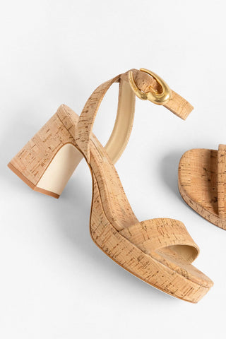 Sandália Plataforma Dolly Verona Low Cortiça Sandal Larroude