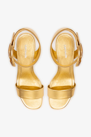 Sandália Dolly Verona Low Couro Dourado