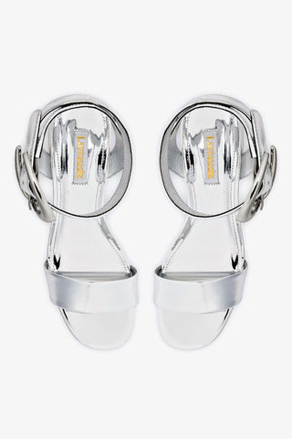 Sandália Dolly Verona Low Couro Prateado