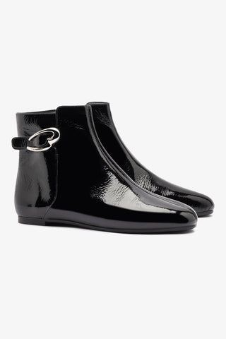 Bota Verona Mini Couro Verniz Preto