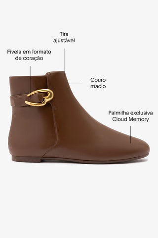 Bota Verona Mini Couro Marrom