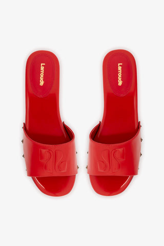 Mule Zuzi Couro Verniz Vermelho Womens - Shoes - Mules Larroudé