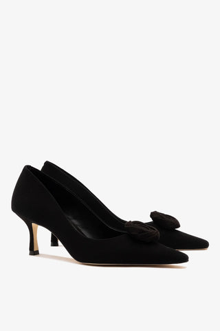 Carine Low Pump Black Leather