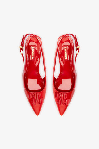 Slingback Kaitlan LL Low Couro Verniz Vermelho