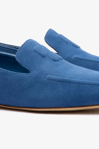 Mocassim Penny Camurça Azul