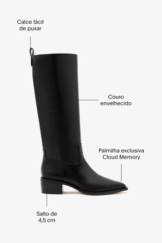 Bota Florencia Couro Preto