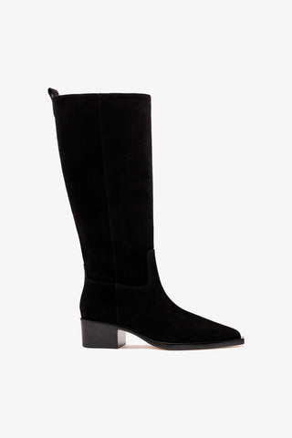 Bota Florencia Camurça Preto Boot Larroudé