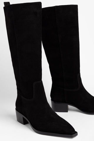 Bota Florencia Camurça Preto Boot Larroudé