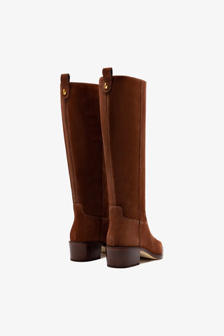 Bota Florencia Camurça Marrom