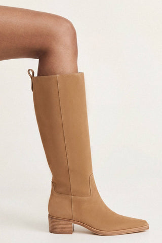 Bota Florencia Camurça Caramelo Boot Larroudé