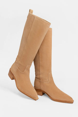 Bota Florencia Camurça Caramelo Boot Larroudé