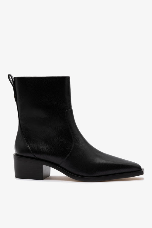 Bota Florencia Low Couro Preto Larroudé