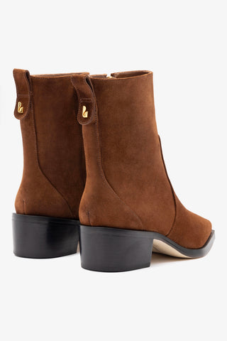 Bota Florencia Low Couro Marrom Womens - Shoes - Boots Larroudé