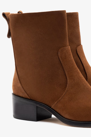 Bota Florencia Low Couro Marrom Womens - Shoes - Boots Larroudé