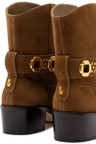 Bota Milan Rodeo Camurça Marrom Womens - Shoes - Booties Larroudé