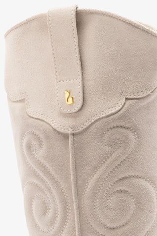 Bota Paloma Camurça Cinza Womens - Shoes - Boots Larroudé