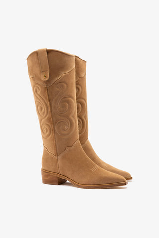 Bota Paloma Camurça Caramelo