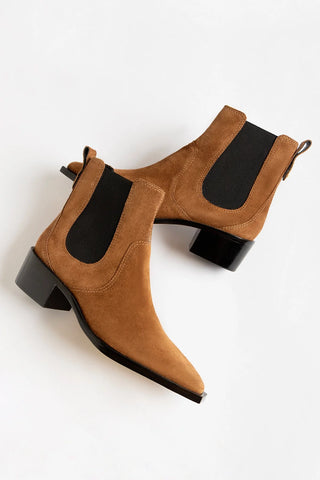 Bota Valentina Camurça Marrom