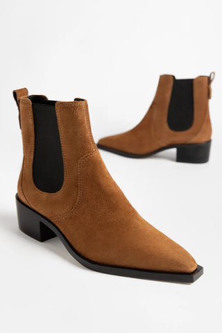 Bota Valentina Camurça Marrom