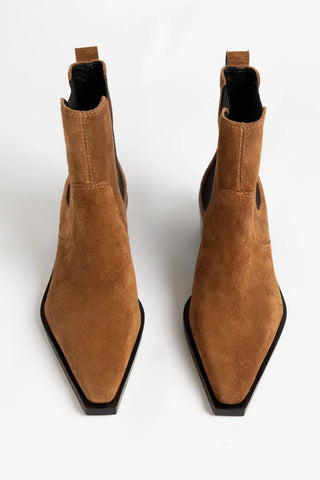 Bota Valentina Camurça Marrom