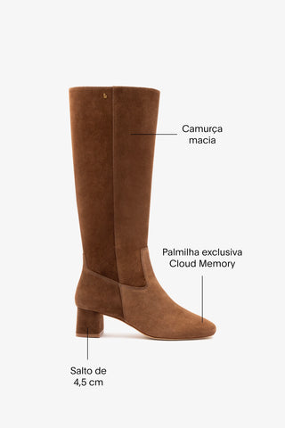 Bota Edie Camurça Marrom