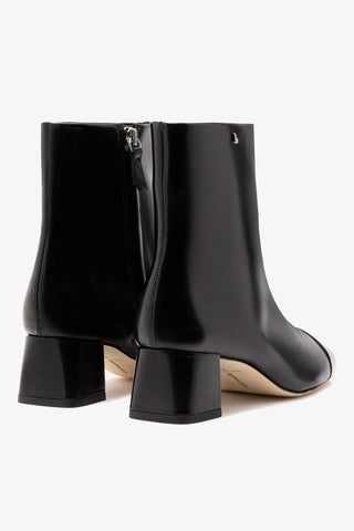 Bota Edie Mini Couro Preto Boot Larroudé