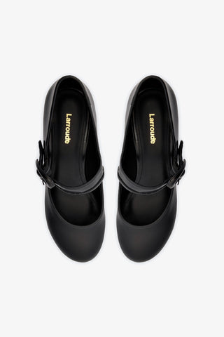 Scarpin Plataforma Verona Couro Preto