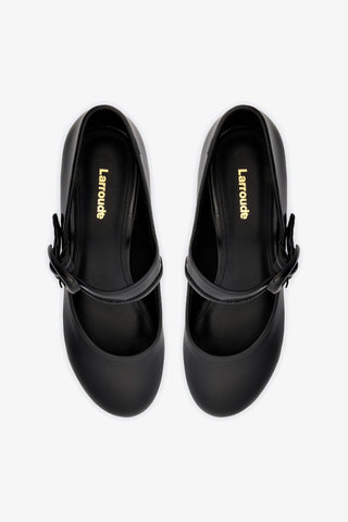 Scarpin Plataforma Verona Couro Preto