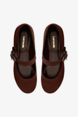 Scarpin Plataforma Verona Camurça Marrom