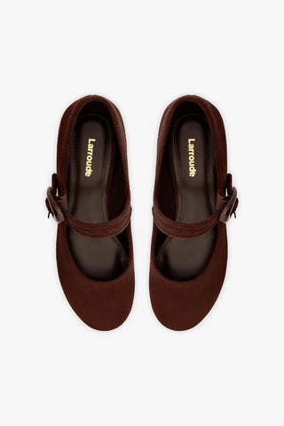 Scarpin Plataforma Verona Camurça Marrom