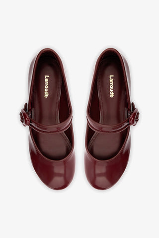 Scarpin Plataforma Verona Couro Bordô