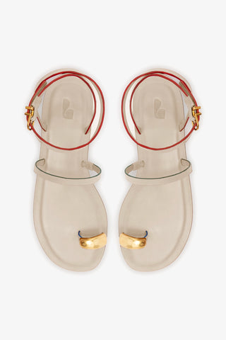 Flat Biarritz Couro Off White