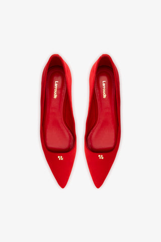 Scarpin Ruth Camurça Vermelho