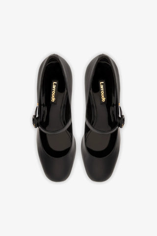 Scarpin Plataforma Blair Couro Verniz Preto