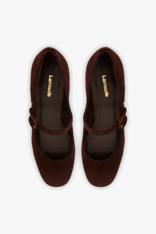 Scarpin Plataforma Blair Camurça Marrom