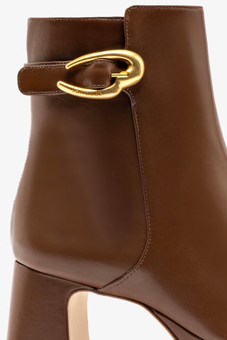 Bota Plataforma Dolly Verona Low Couro Marrom