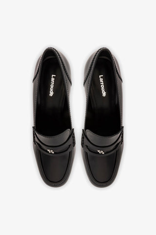 Mocassim Plataforma Suki Couro Preto