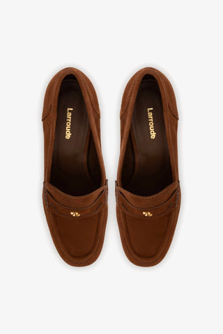 Mocassim Plataforma Suki Camurça Marrom