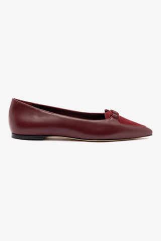 Mocassim Audrey Couro Bordô
