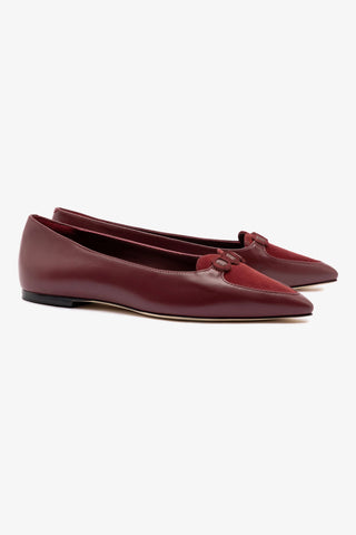 Mocassim Audrey Couro Bordô