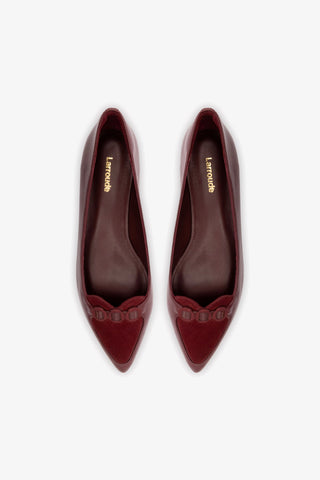 Mocassim Audrey Couro Bordô
