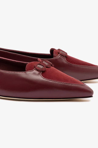 Mocassim Audrey Couro Bordô