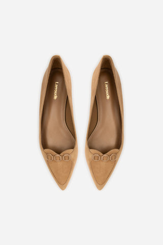 Sapatilha Audrey Camurça Marrom