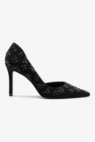 Larroudé x CPPXO: Scarpin D'Orsay Jeans e Cristais Preto